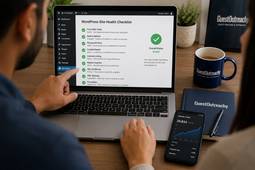 wordpress seo services checklist review with stable website traffic